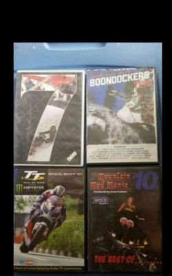 4 Motorcycle and snowmobile DVDs