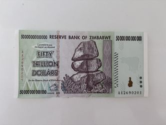 ZIM BOND ZIMBABWE DOLLAR 50 TRILLION