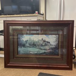 Beautiful Solid Picture Frame With Leather Embossed Matt