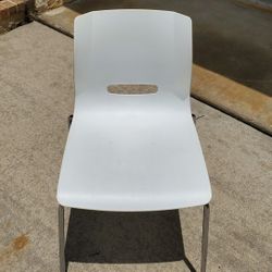 Allermuir White Platic Side Chairs