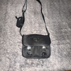 Prada Re-Nylon And Saffiano Shoulder Bag 