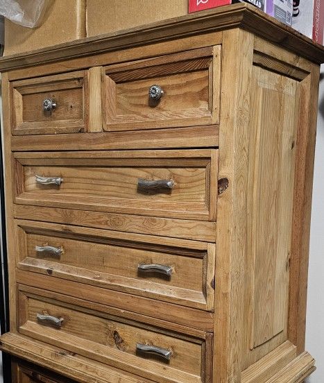 Pine 5 Drawer Dresser - 2 available