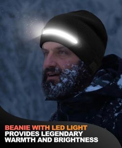 🎁🎁🎁 Beanie with Light, Led Beannie Black