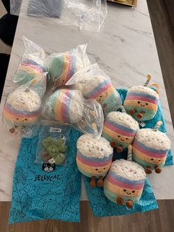 Jellycat Rainbow Birthday Cake toy x10