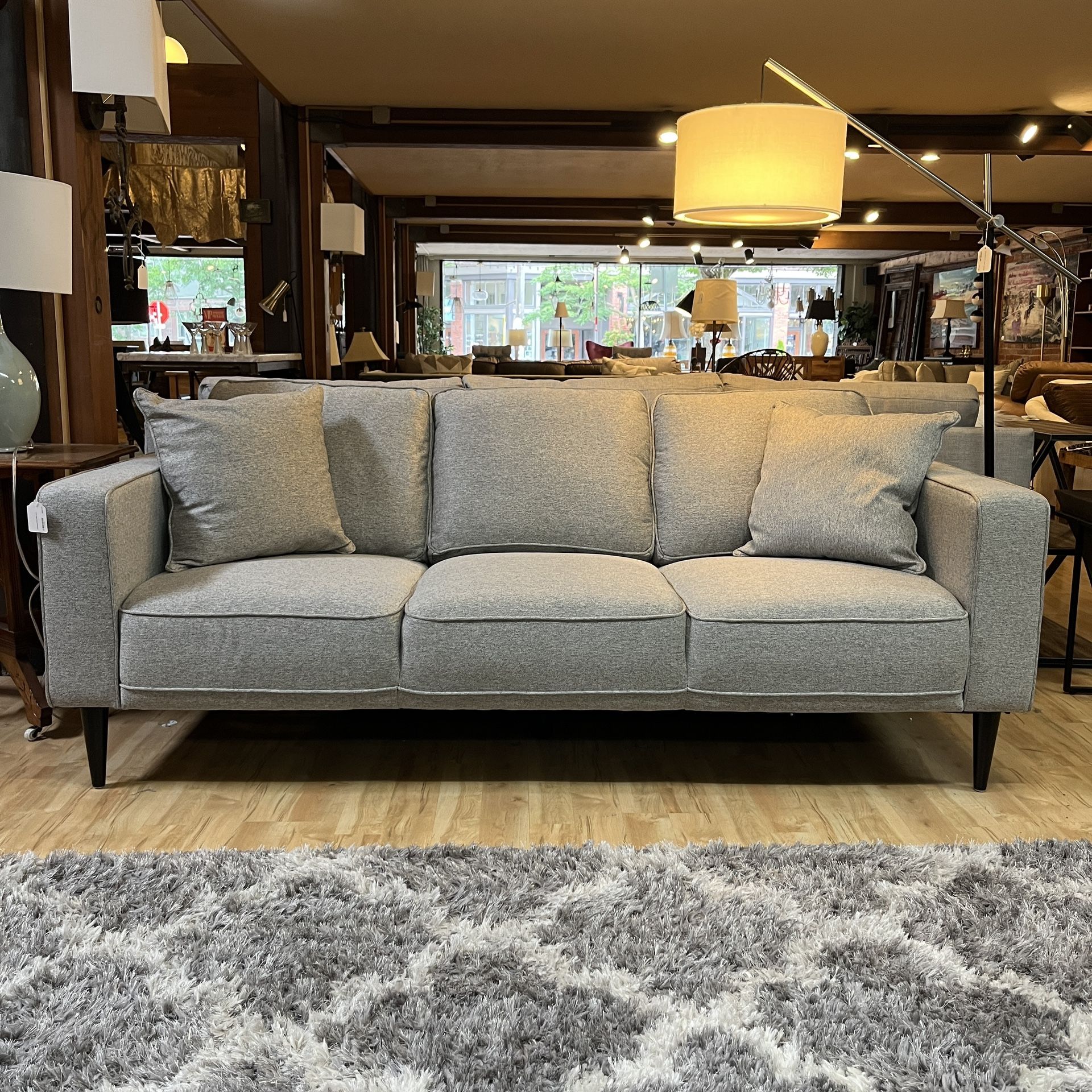 Aluminum Gray Mod Sofa