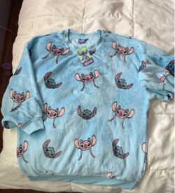 Disney Stitch  and Angel Fleece Crewneck Sweatshirt