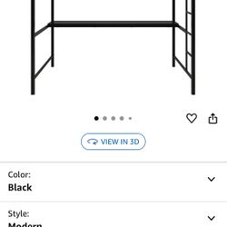Full Size Loft Bed With Desk & Charging Station  