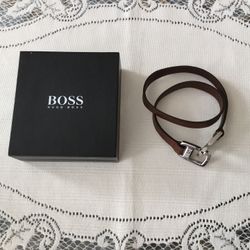 Mens Boss Hugo Leather Bracelet 