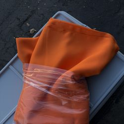 Orange Polyester Backdrop Drapes 10x10ft (2 Qty)