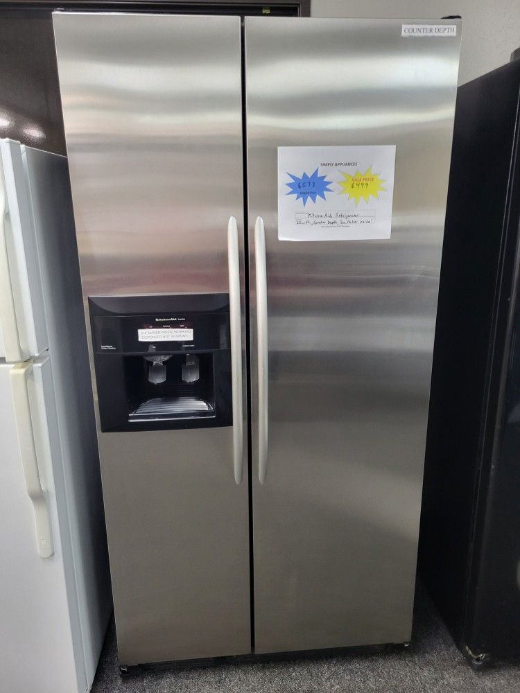 🌱Spring Sale! KitchenAid Counterdepth Stainless Steel 25cu.ft Refrigerator-Warranty Included