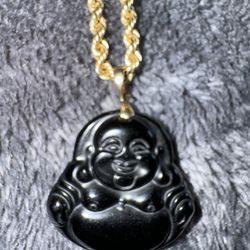 14k Gold Chain With 10k Gold Buddah Pendant