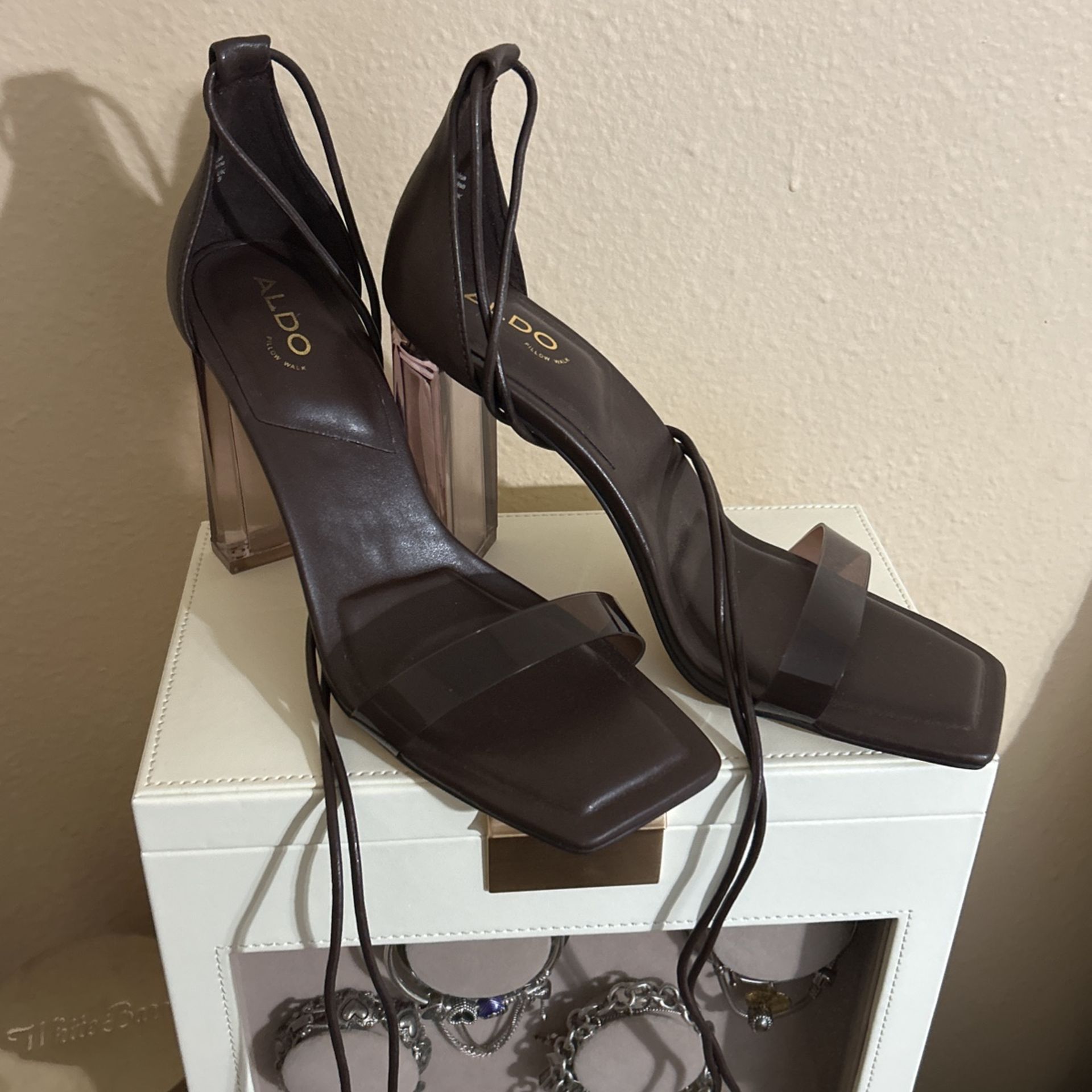 ALDO Heels, brown 7 1/2 