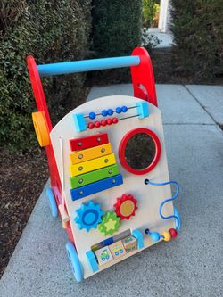 NUBY Wooden Baby Activity Walker Push Toy
