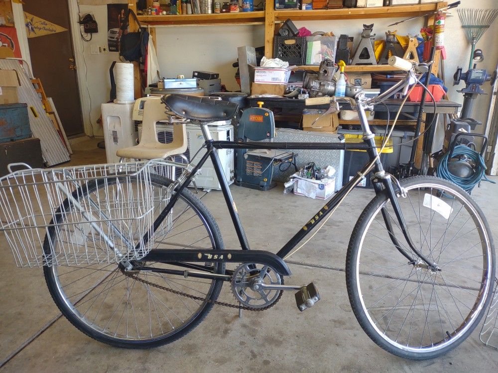 vintage 70's or possibly 80's BSA Birmingham Small Arms Company. It was 3speed Bicycle
