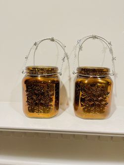 Mercury Snowflake Candle Jars (Set of 2) 