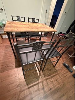 Dining Table Set With 4 Chairs