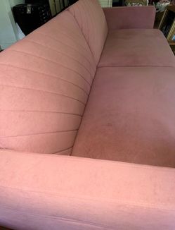 Blush Pink / Old Rosa Velvet Futon Sofa