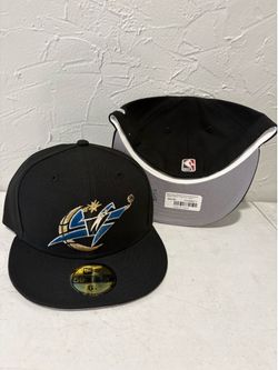 NBA new era Washington wizards black hardwood classics 59fifty fitted hats size 6 7/8, 7, 7 1/8, 7 1/4, 7 3/8 and 7 1/2