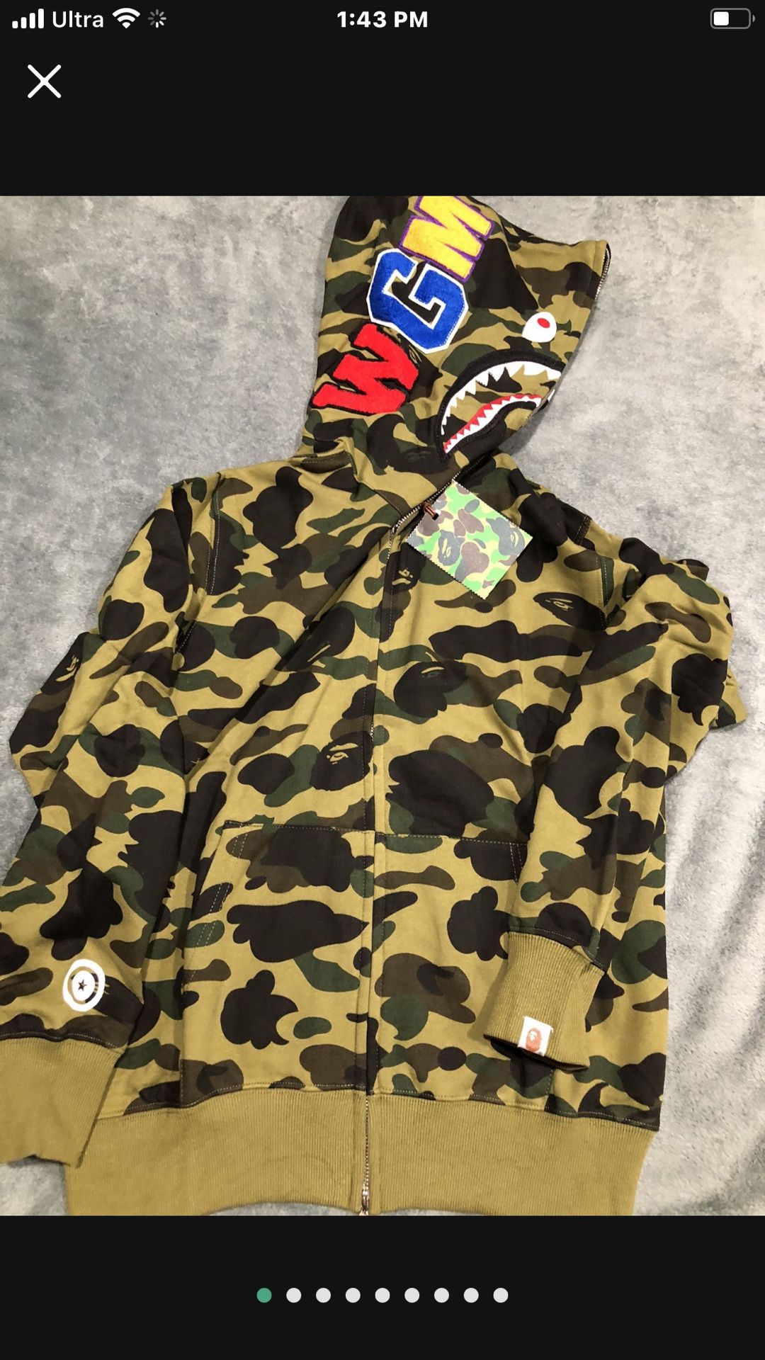 Green Bape Hoodie.     S,m,l,xl