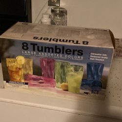 New Six colorful large tumblers

