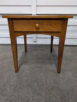 Compact Wooden Side Table with Drawer