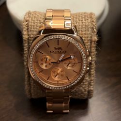 Coach New York Rose Gold Chronograph Watch