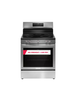 Frigidaire - Gallery 30 in 5 Burner Element Freestanding Range w/ Total Convection and Air Fry , SmudgeProof Stainless