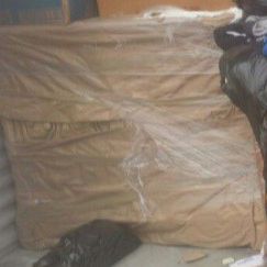 One ethan allen dresser Brown and a tan dresser.