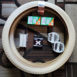 NEW Bicycle Bmx Parts Bundle 24" White