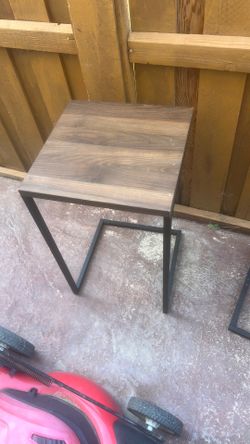Two side tables metal leg