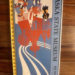 RIE MUÑOZ sighned alaska state museum poster painting