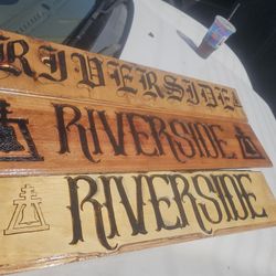 wood carved signs