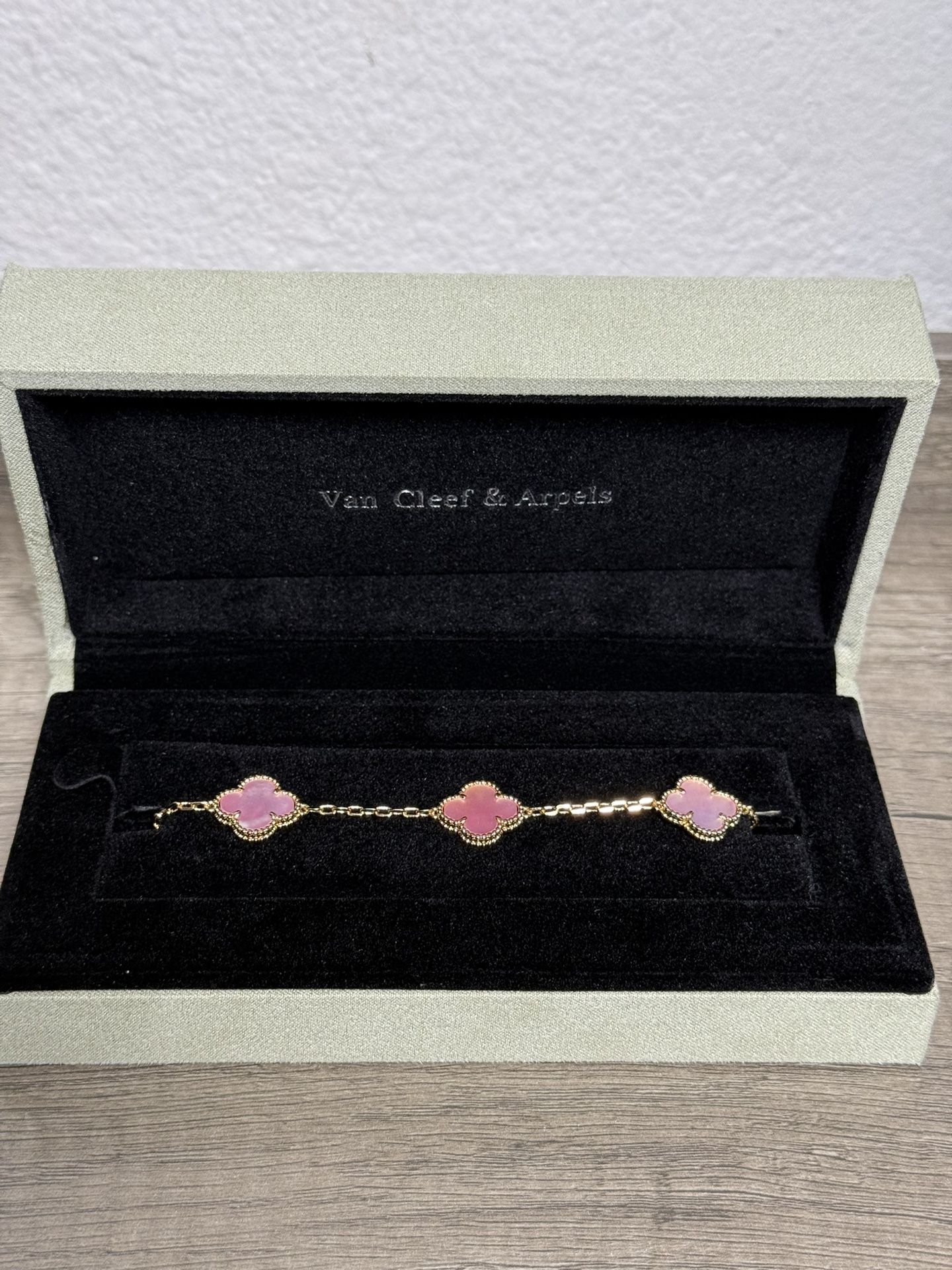 VC & A Pink Clover Bracelet