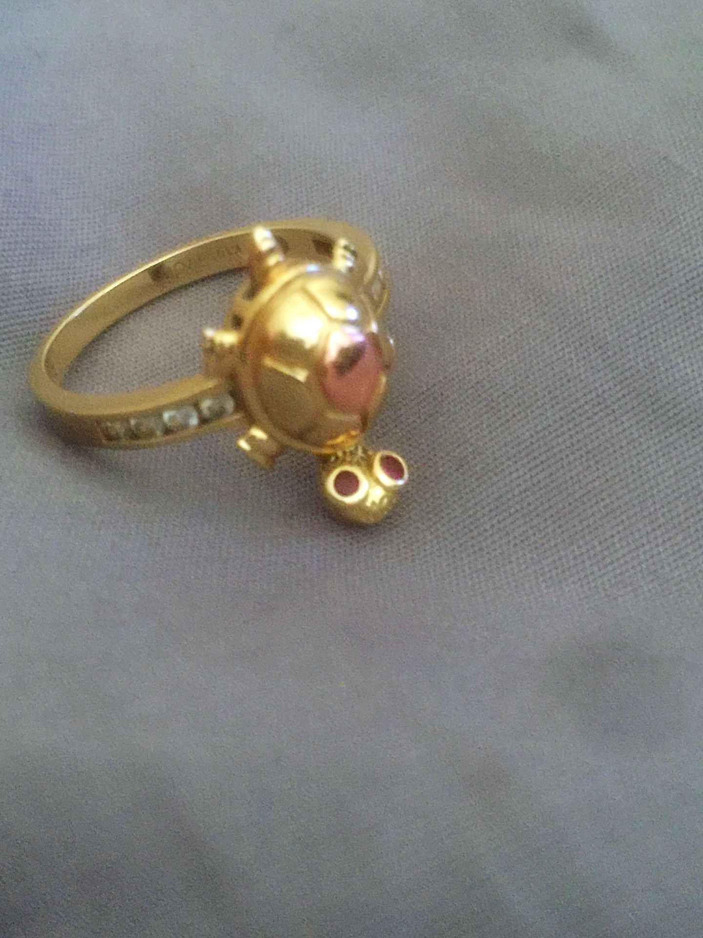 Gold turtle ring size 6.
