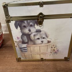 Storage Dog Or Cat Chest Wooden Cube Box