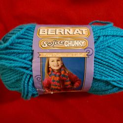 Bernat Soft Chunky Yarn Hot Blue Only One 