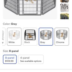 Extra Tall Pet Gate 8 Panel. 
