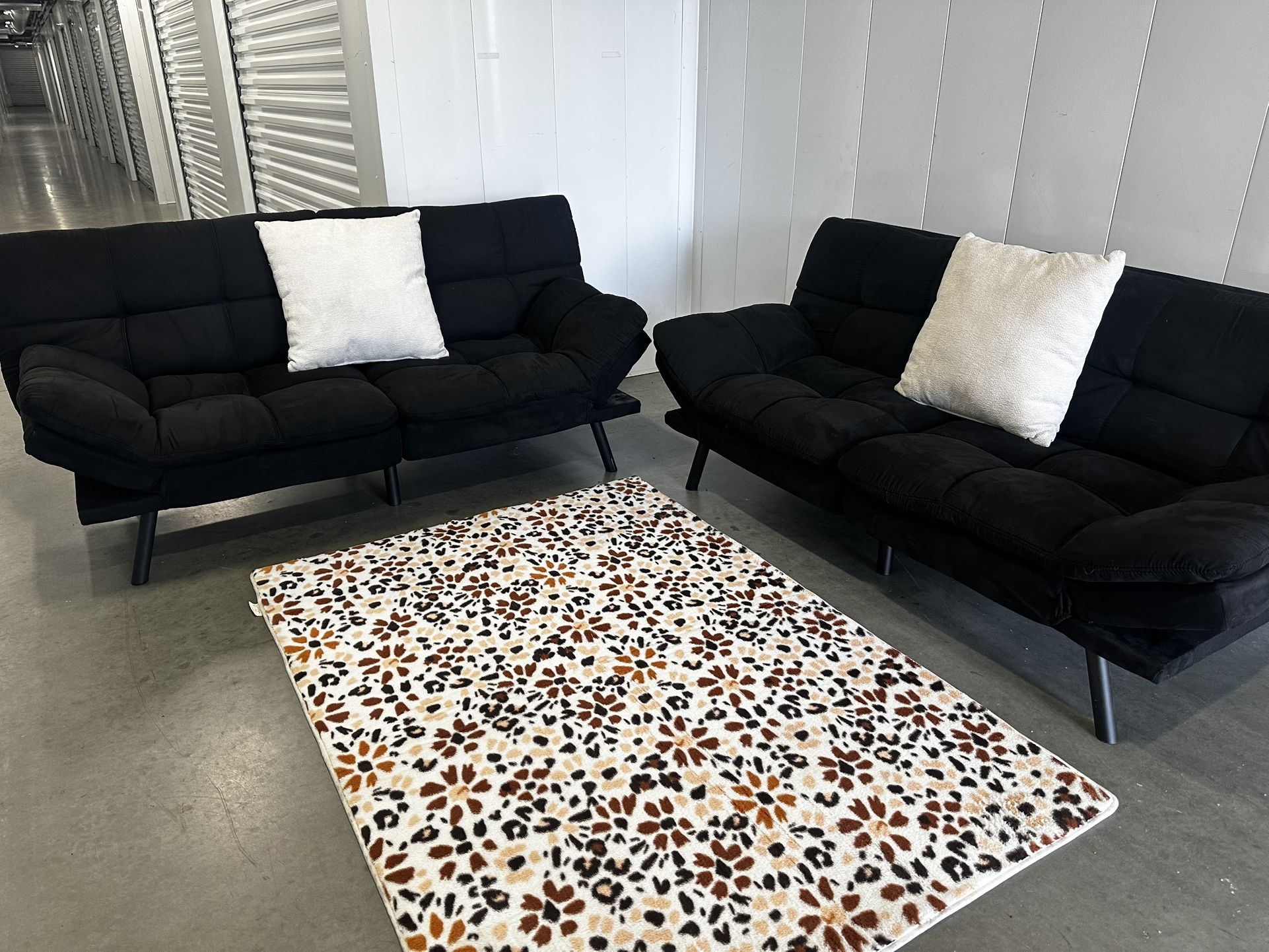 TWO BLACK FUTONS W/ FREE DELIVERY