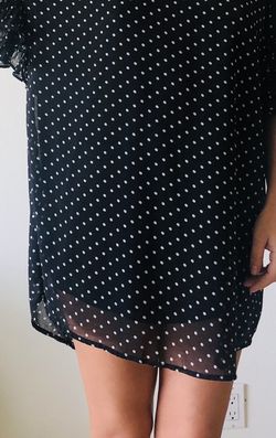Pleated Sleeve Polka For Tunic Dress New Small