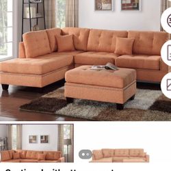 Sectional With Ottoman Set 