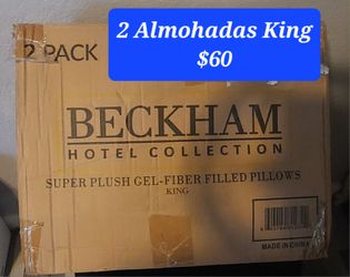 2 KING PILLOWS GEL. BECKHAM GOOD QUALITY. GARLAND