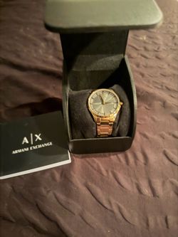Armani exchange gold watch women