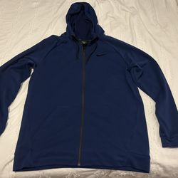 Nike Navy Blue Fleece Zip Up Hoodie 