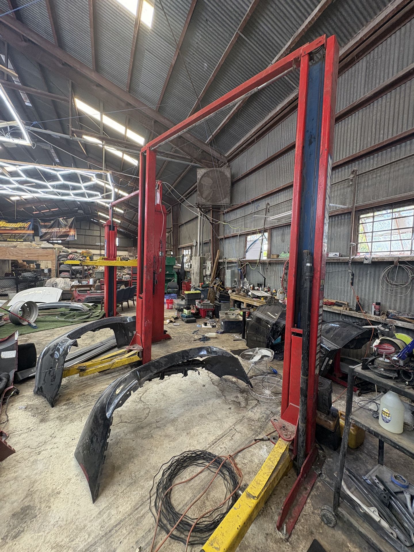 2 vehicle lifts, working but needs work, very sturdy