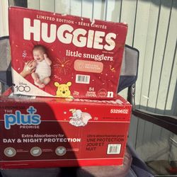 2 Boxes Of Huggies Newborn Diapers 