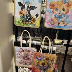 Diamond Painted Tote Bags