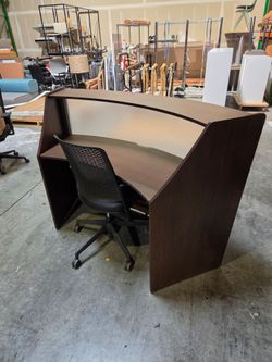 Curved Reception Desk Console
