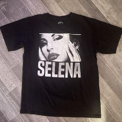 Selena Shirt Adult Medium Black Short Sleeve Crew Neck Music Selena Quintanilla