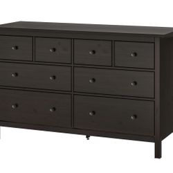 IKEA HEMNES 8-Drawer Dresser – Black-Brown – Excellent Condition