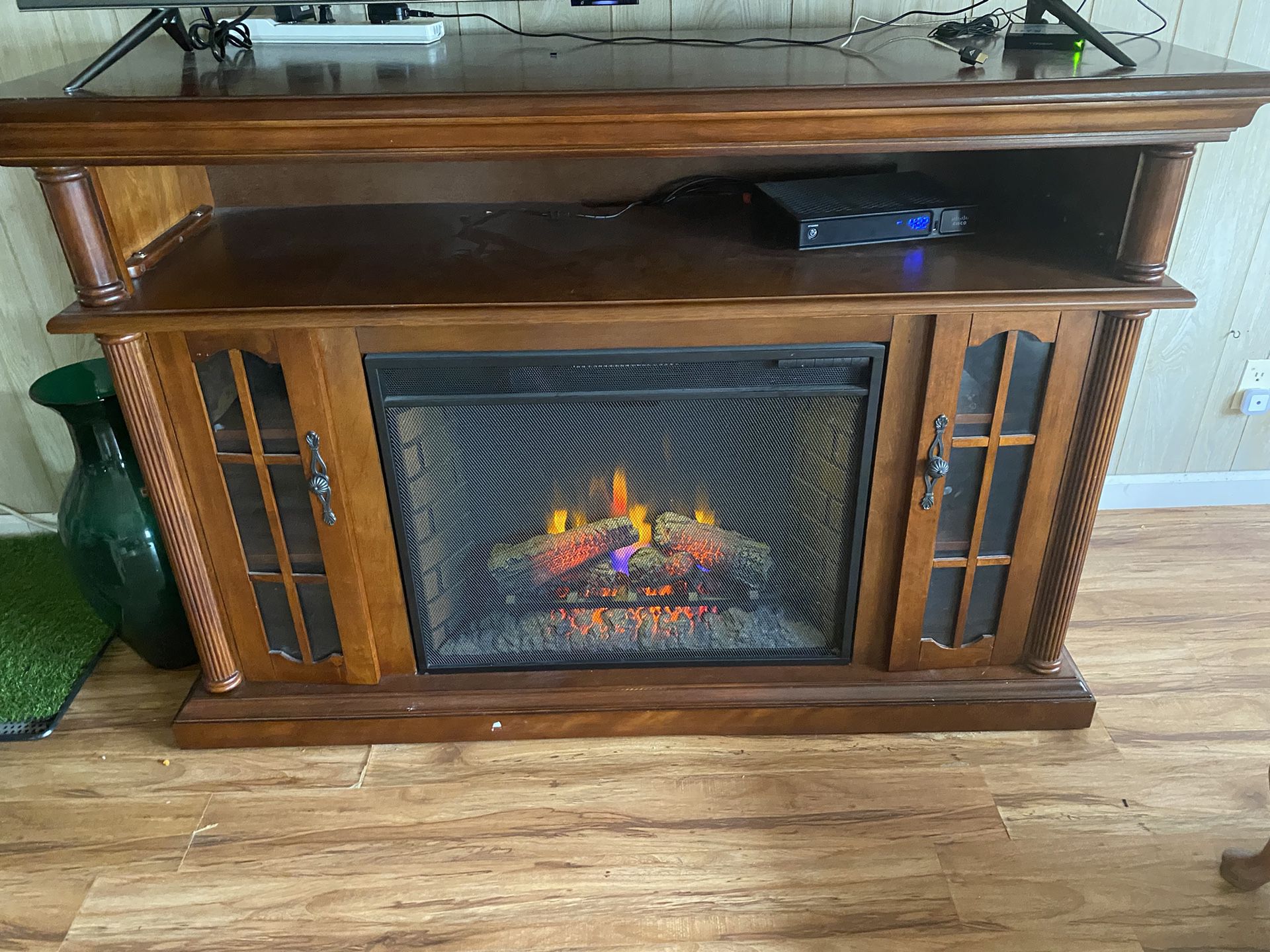 TV Stand with Fireplace 